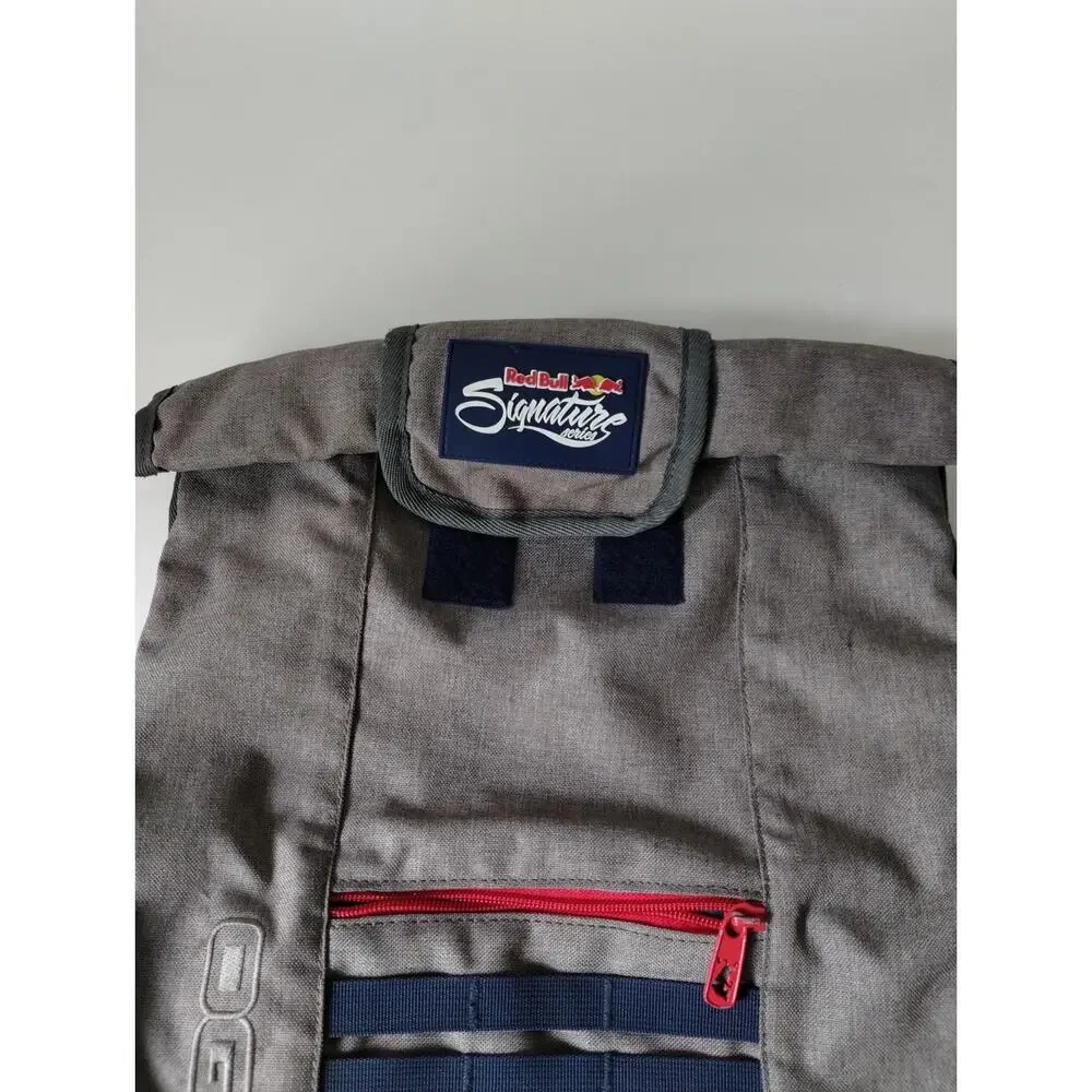 OGIO Red Bull Collab Backpack Signature Series MEDIUM Roll Top Gray Lightweight